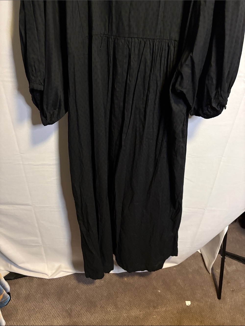 Universal Thread Black Maxi Dress with Balloon Sleeves - Picture 10 of 11